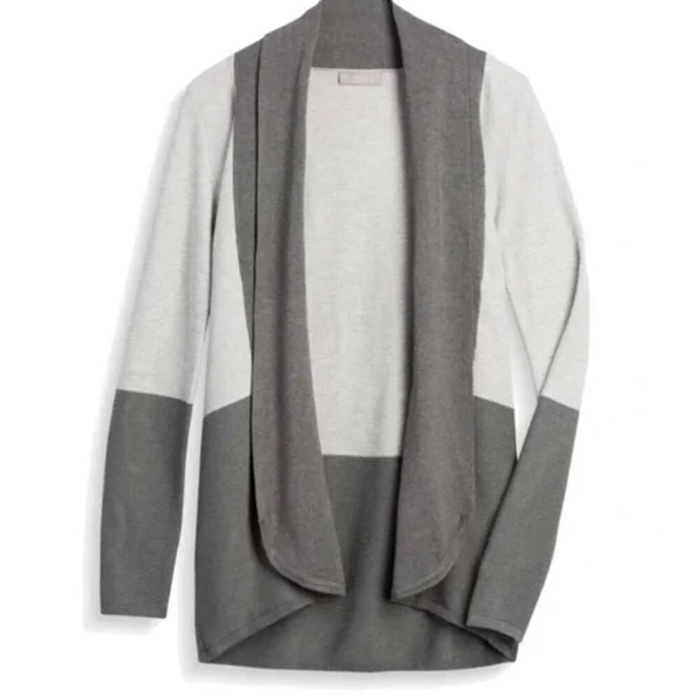 Evolution (S) Stassi Colorblock Open Cardigan - Stitch Fix Two-Toned Ribbed - Picture 2 of 10